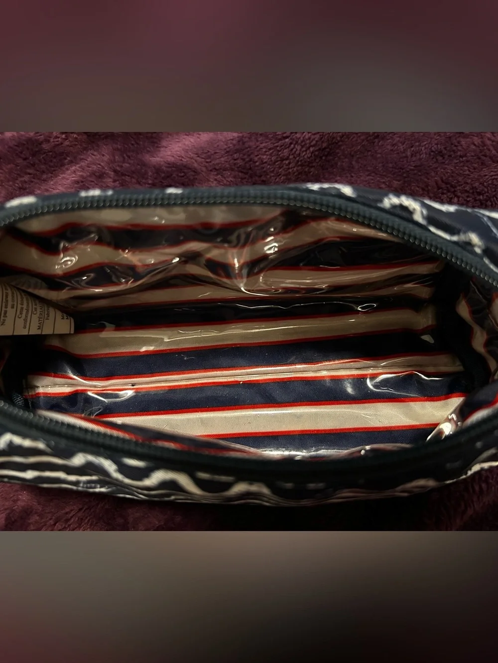 Lug Jib zip pouch Waves Navy